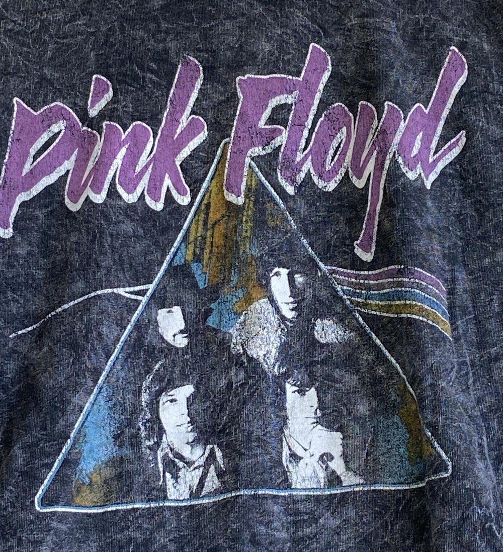 Pink Floyd Shirt Mens Medium M/L Black Tie Dye Band T Shirt Rock Classic Comfort